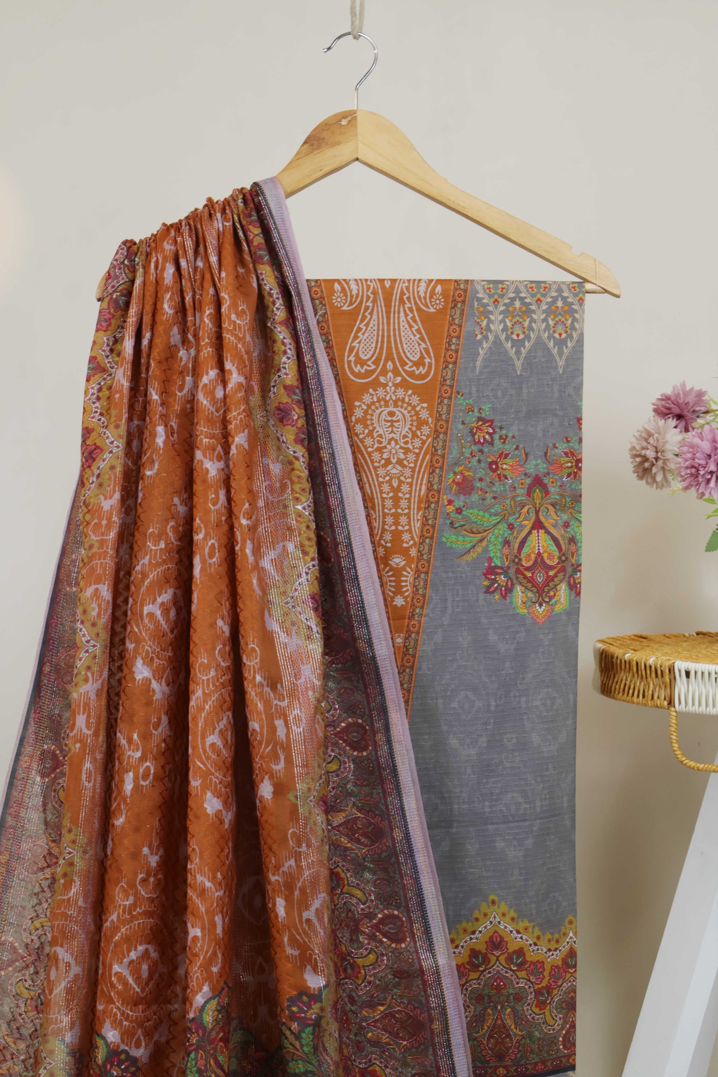 3Piece - Superior Printed Lawn Suit Carnation CR15