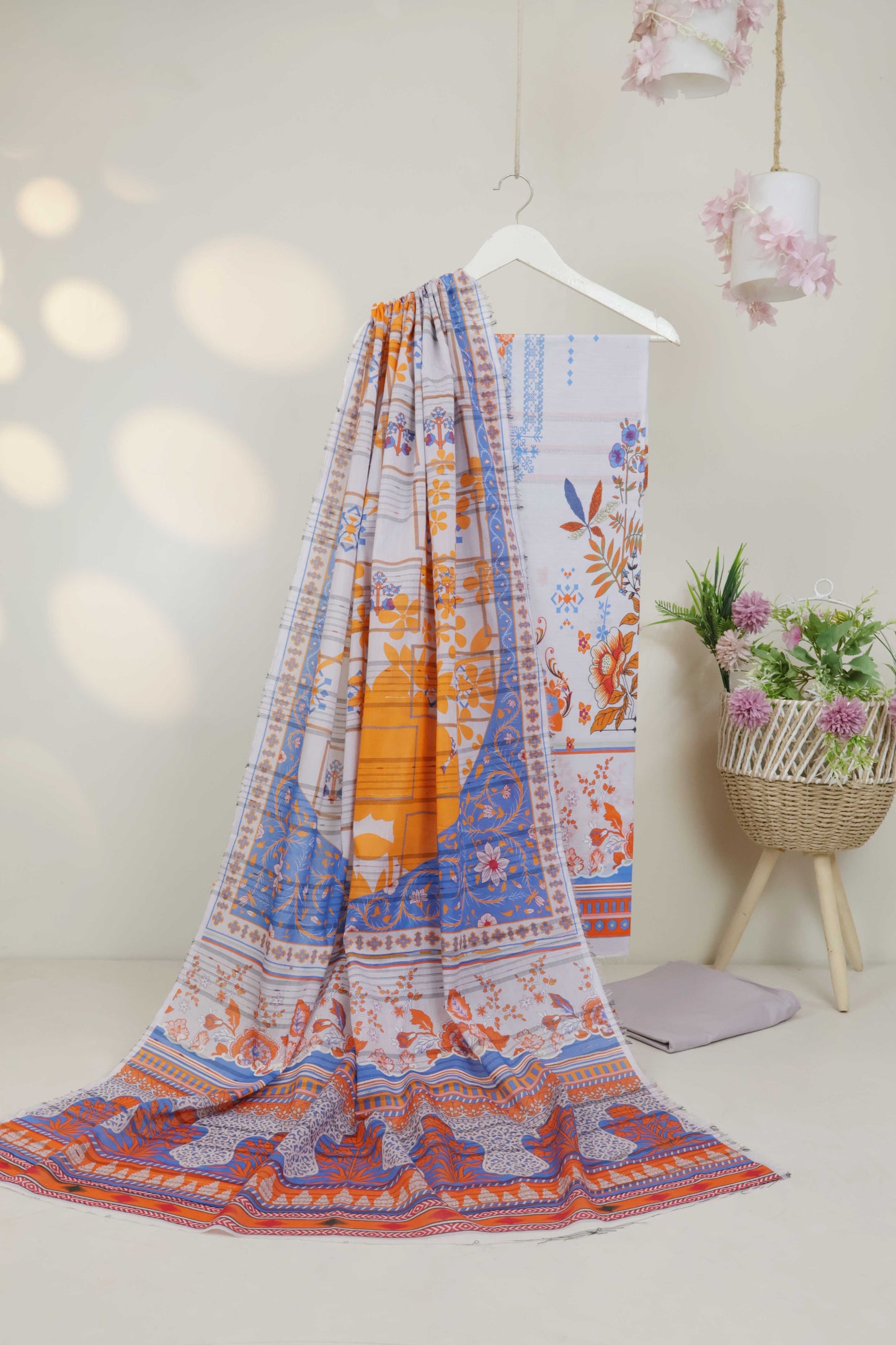 3Piece - Superior Printed Lawn Suit Carnation CR13