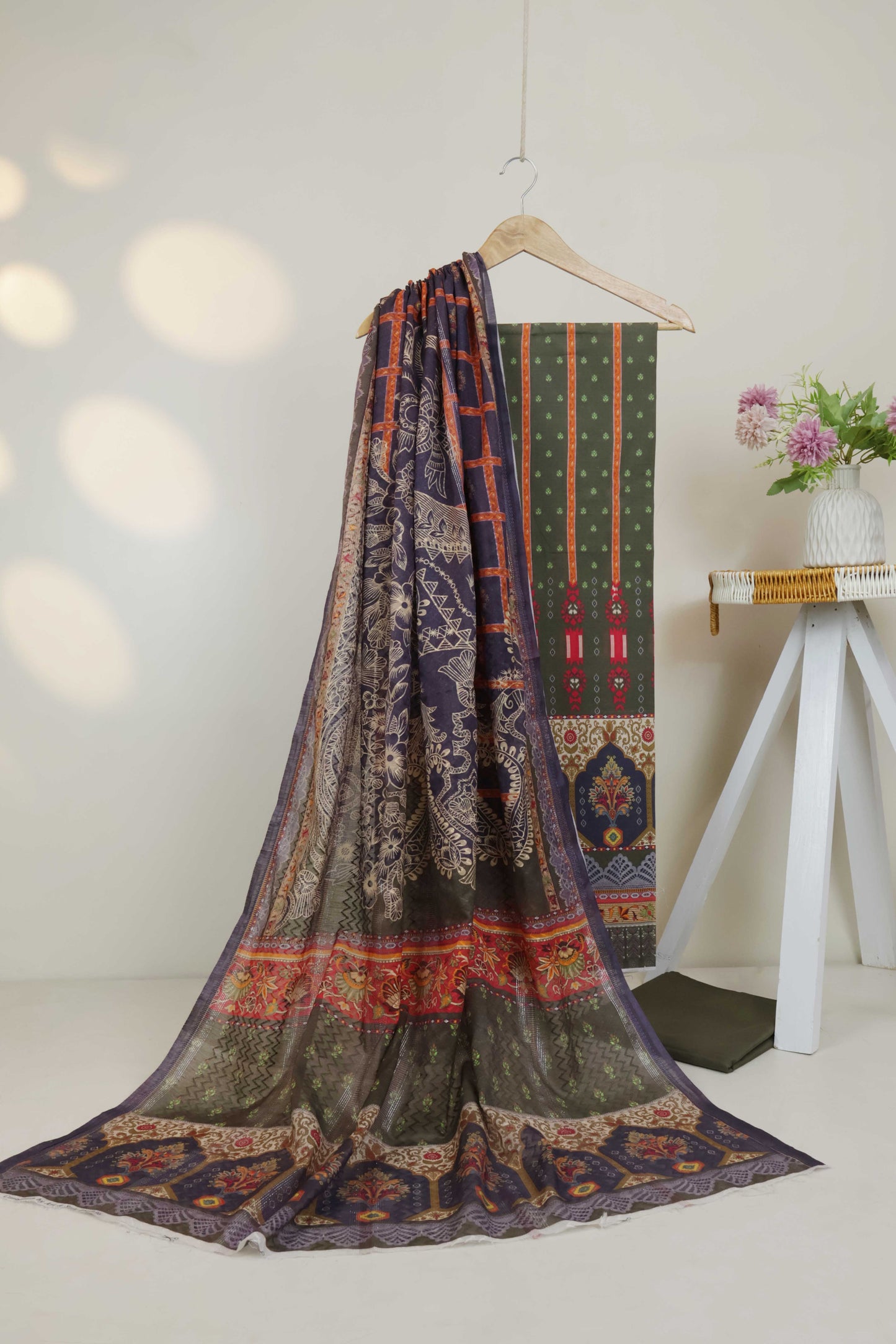 3Piece - Superior Printed Lawn Suit Carnation CR20