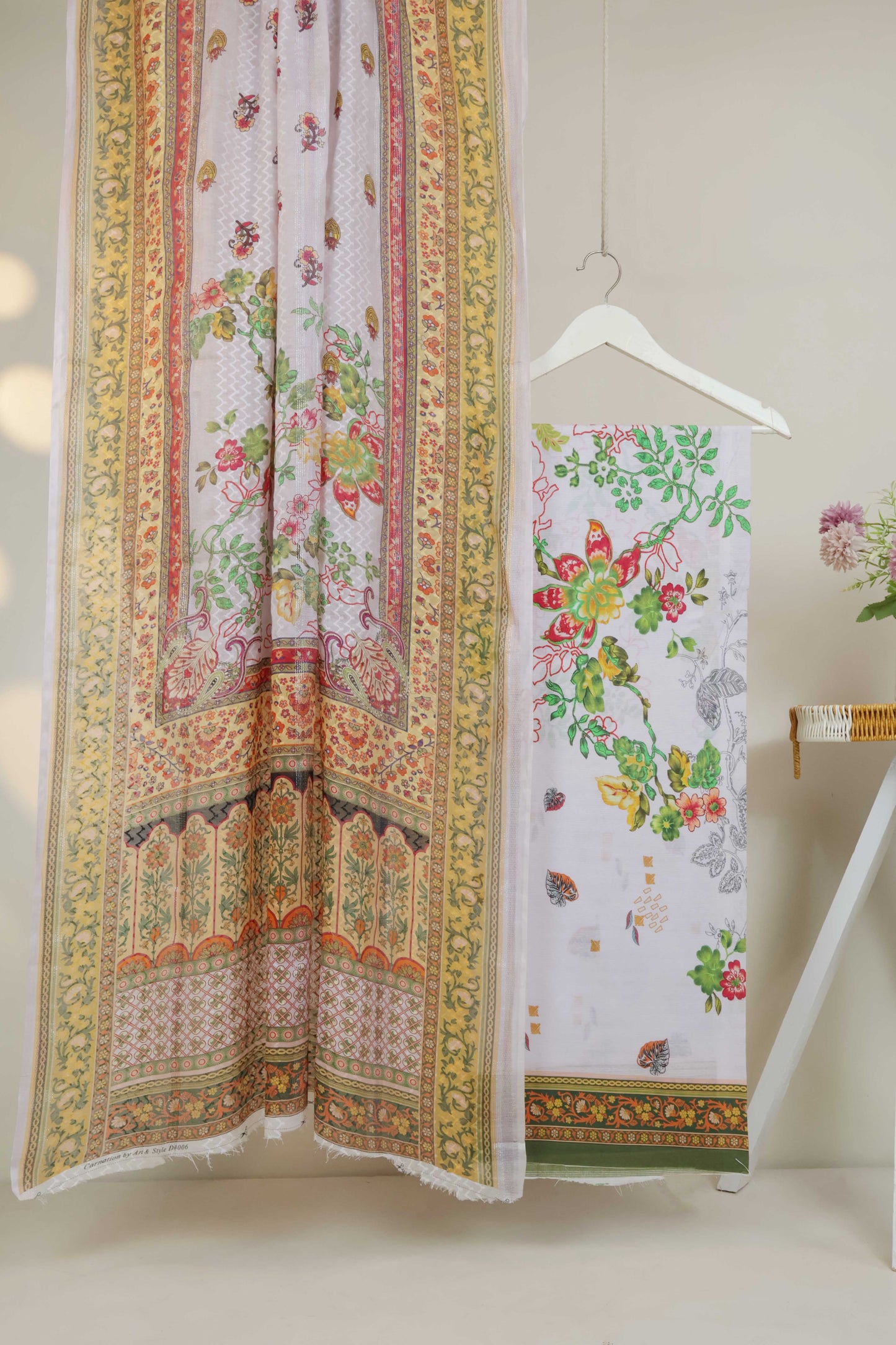 3Piece - Superior Printed Lawn Suit Carnation CR24