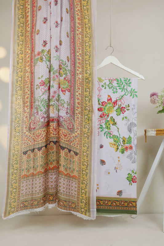 3Piece - Superior Printed Lawn Suit Carnation CR24