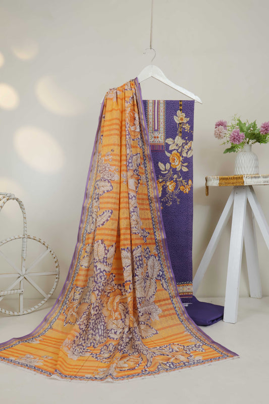 3Piece - Superior Printed Lawn Suit Carnation CR34