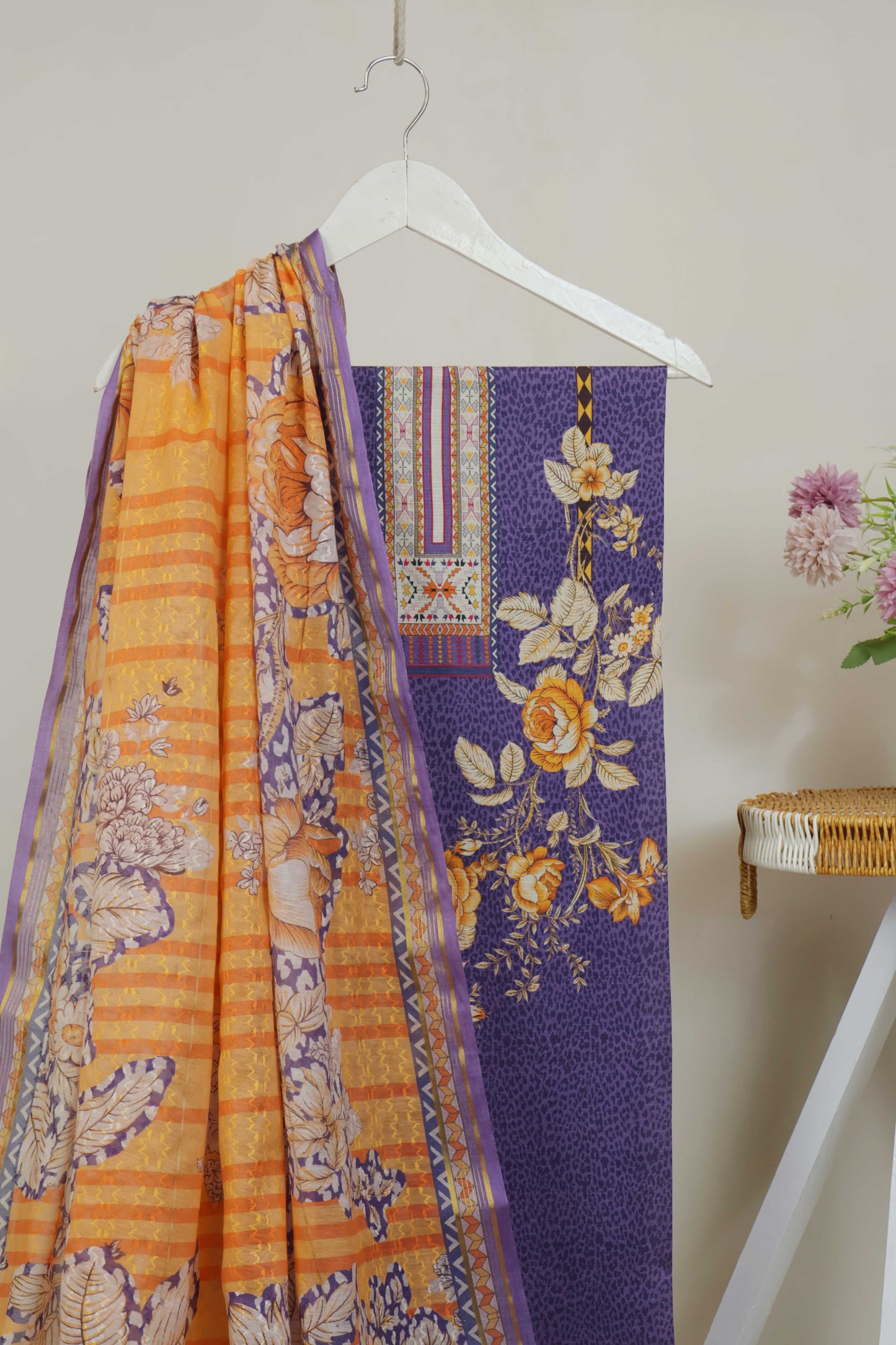 3Piece - Superior Printed Lawn Suit Carnation CR34
