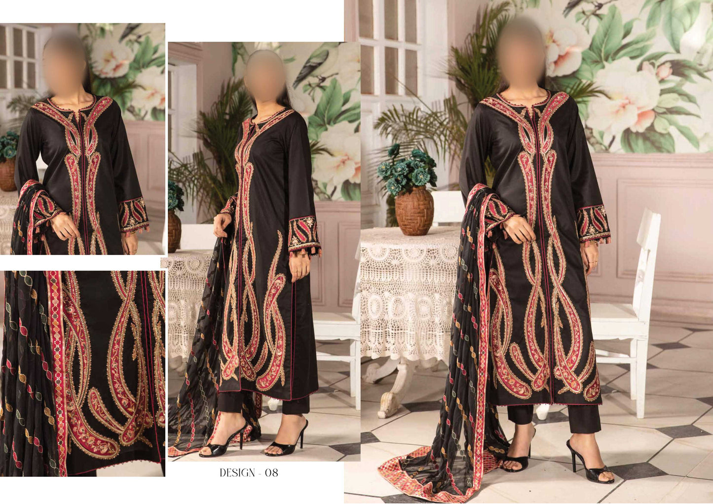 Luxury Lawn Embroidered Suit NV1WR08