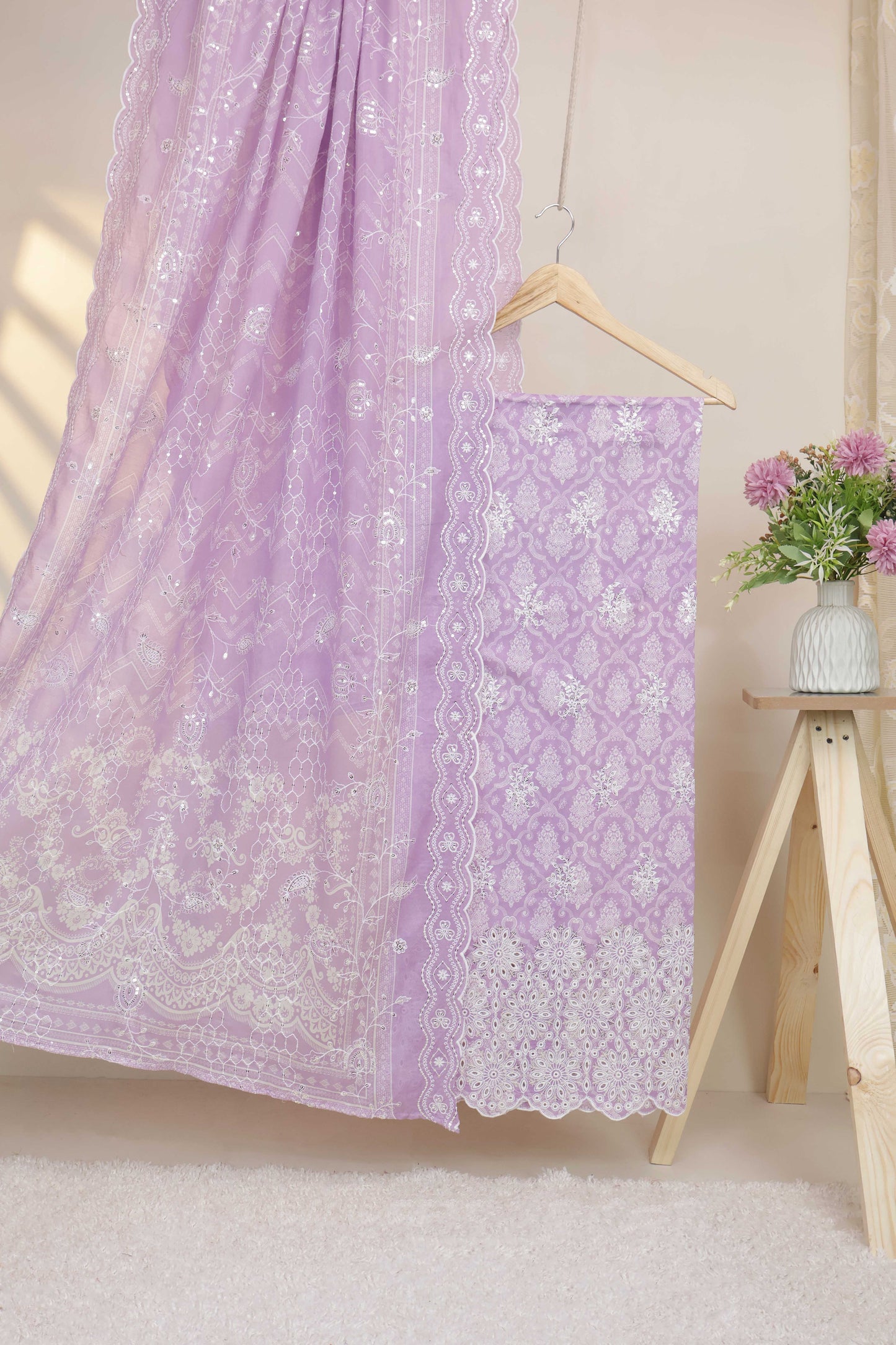 3piece-Luxury Lawn Embroidered Suit ELBS03