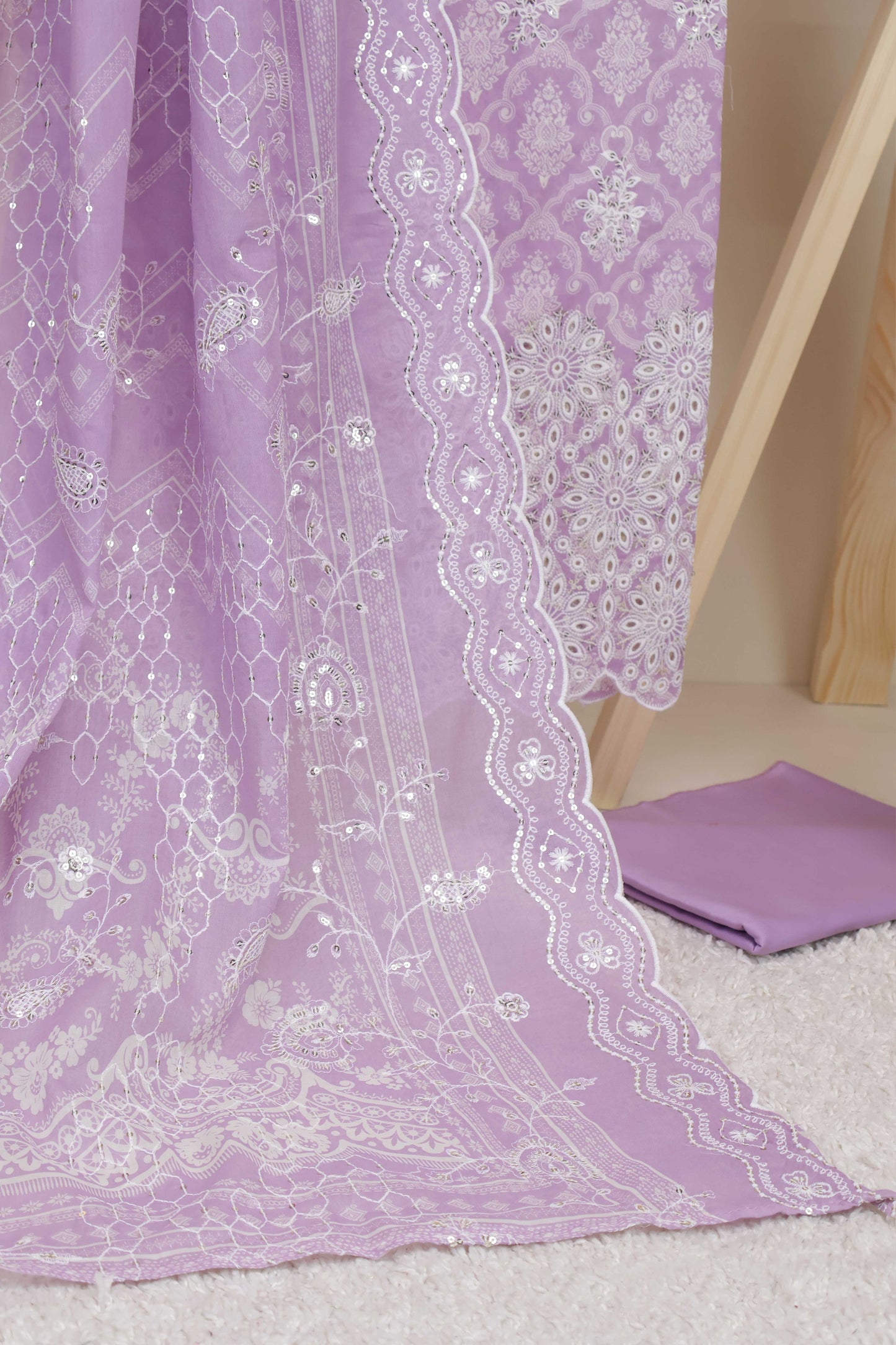 3piece-Luxury Lawn Embroidered Suit ELBS03