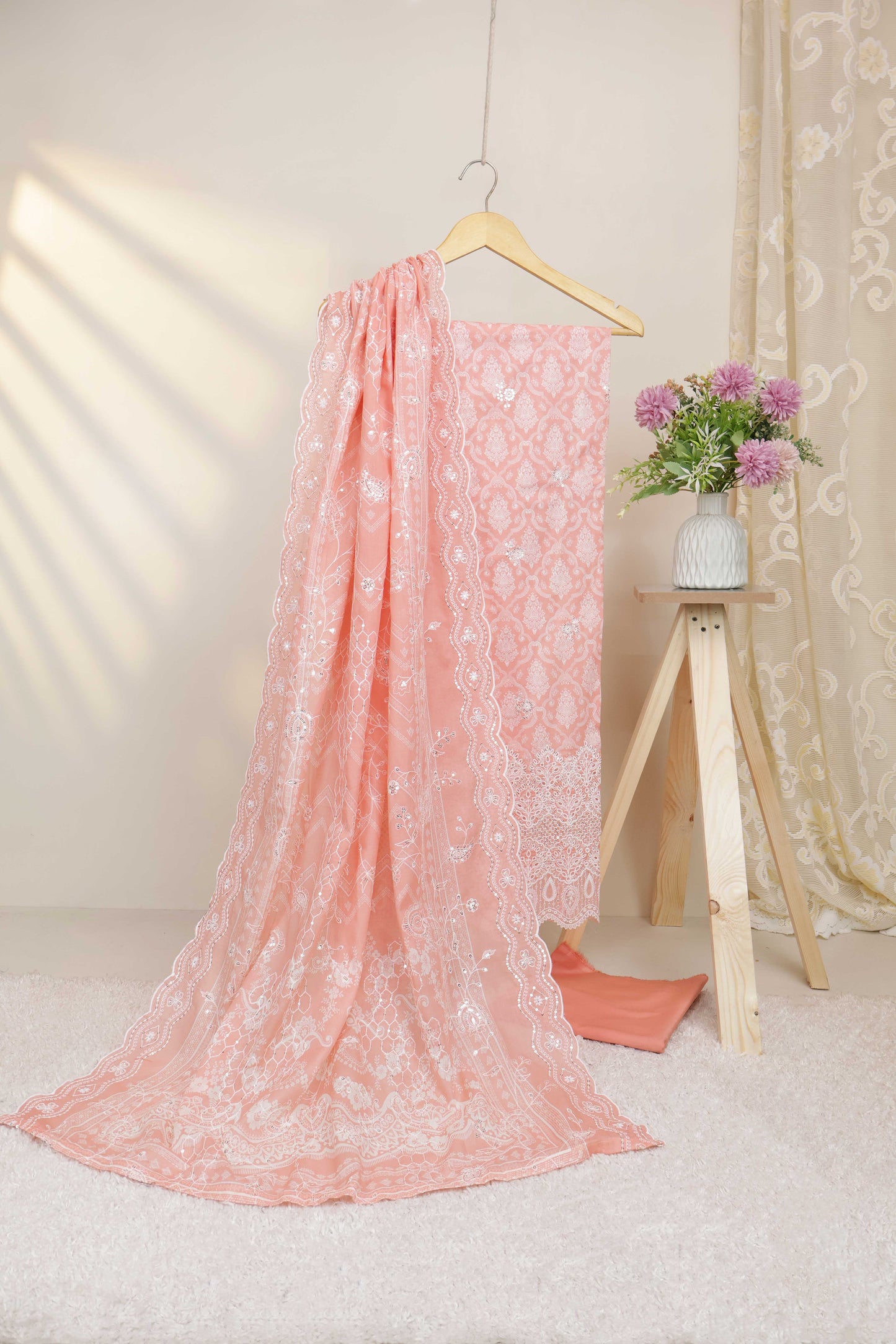 3piece-Luxury Lawn Embroidered Suit ELBS02