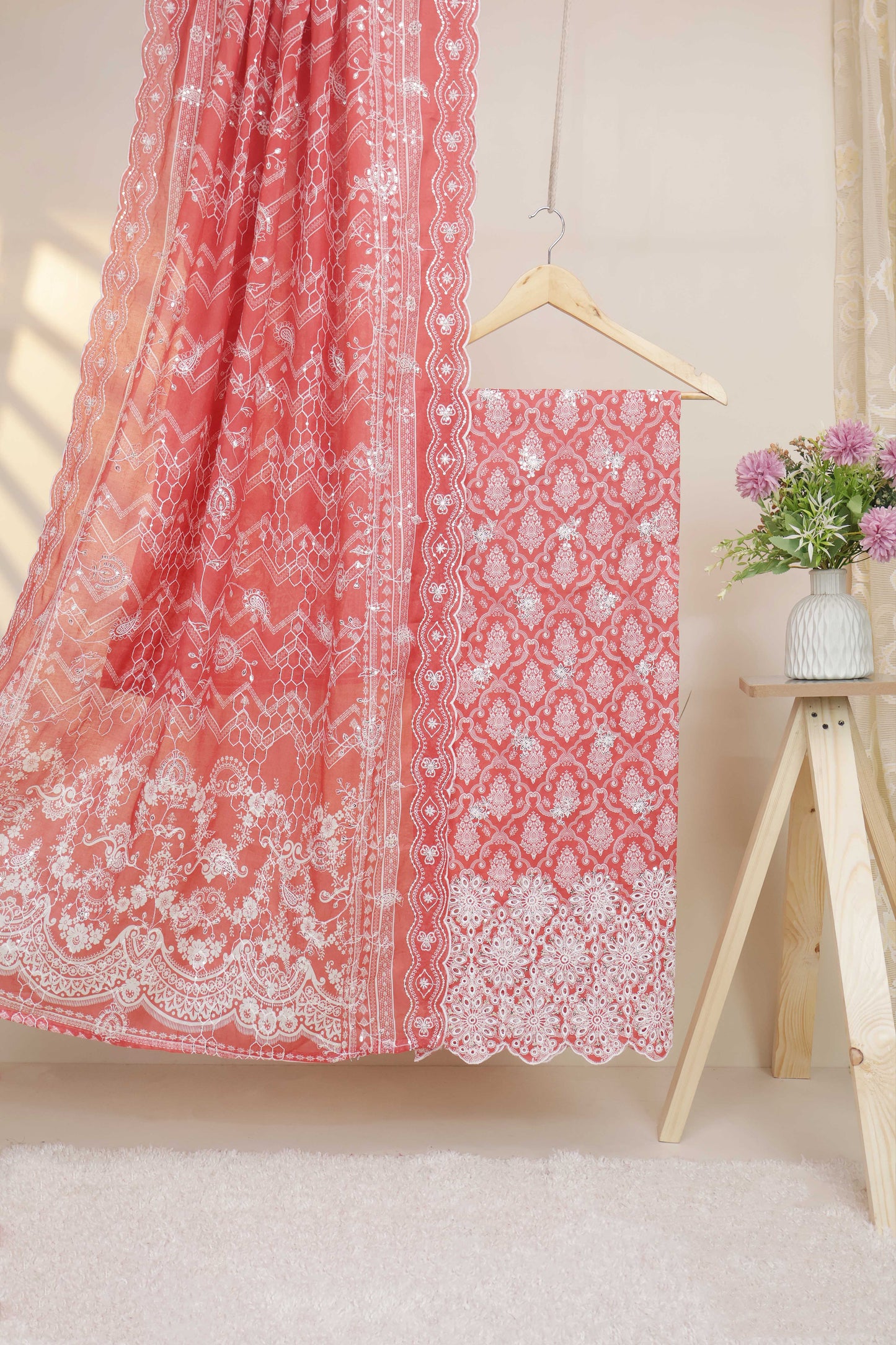 3piece-Luxury Lawn Embroidered Suit ELBS04