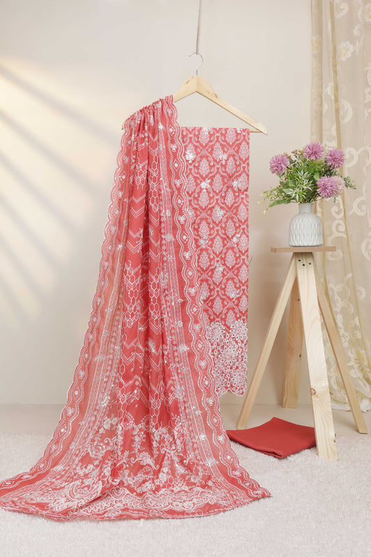 3piece-Luxury Lawn Embroidered Suit ELBS04