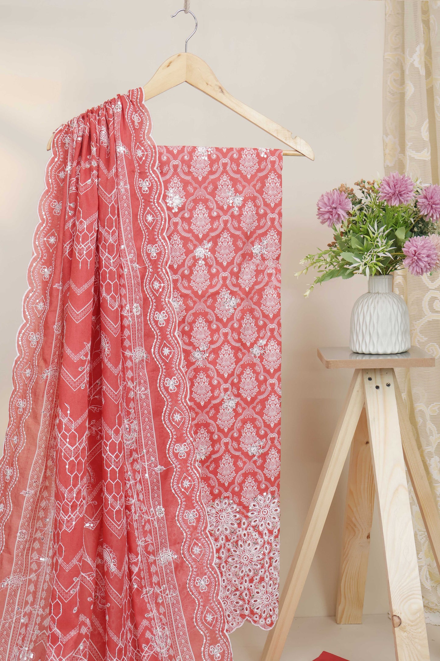 3piece-Luxury Lawn Embroidered Suit ELBS04