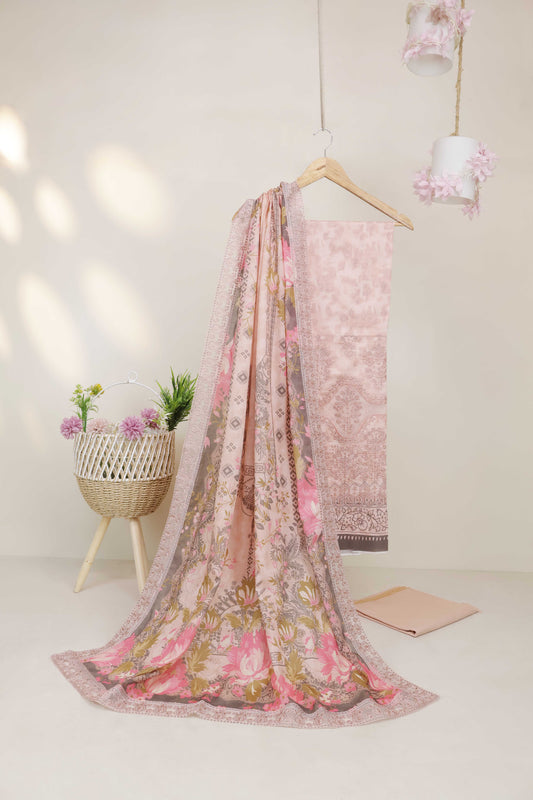 3Piece-Lawn Embroidered Suit V3D06