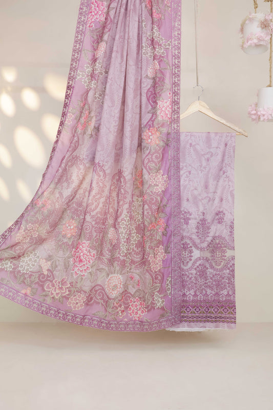 3Piece-Lawn Embroidered Suit V3D09