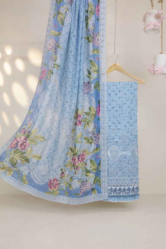 3Piece-Lawn Embroidered Suit V3D04