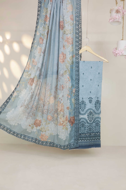 3Piece-Lawn Embroidered Suit V3D07