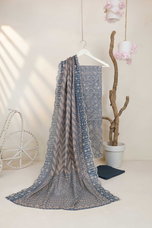 3piece-Luxury Lawn Embroidered Suit ELBS08