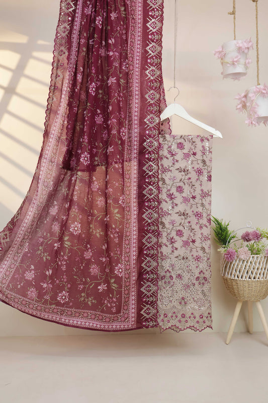 Luxury Lawn Embroidered Suit ELBS10