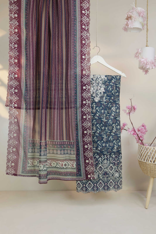 Luxury Lawn Embroidered Suit ELBS23