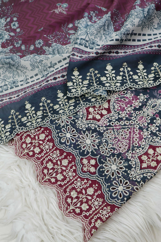 Luxury Lawn Embroidered Suit ELBS26