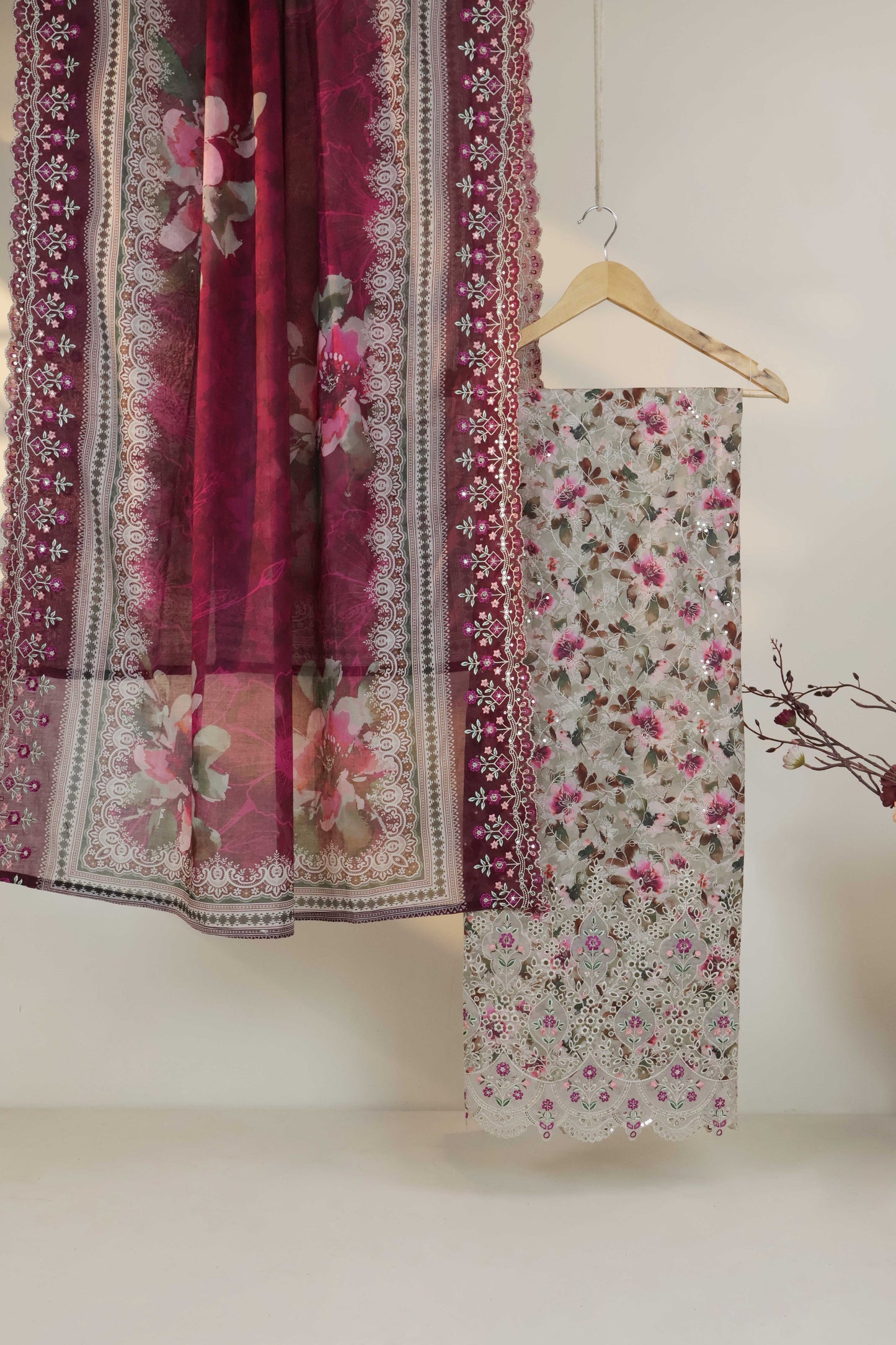 Luxury Lawn Embroidered Suit ELBS28