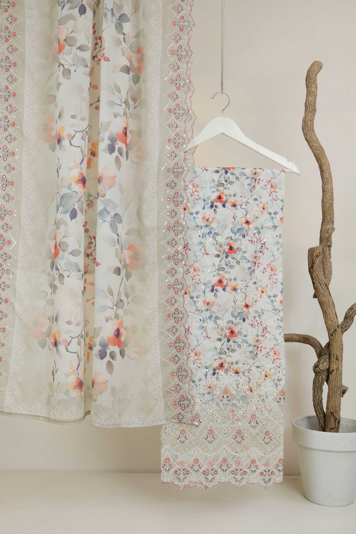 Luxury Lawn Embroidered Suit ELBS29
