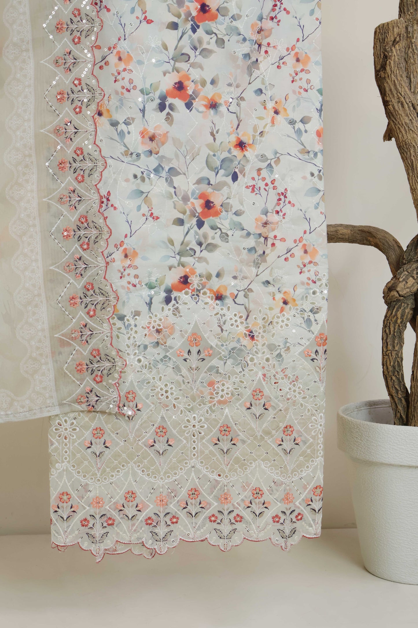 Luxury Lawn Embroidered Suit ELBS29