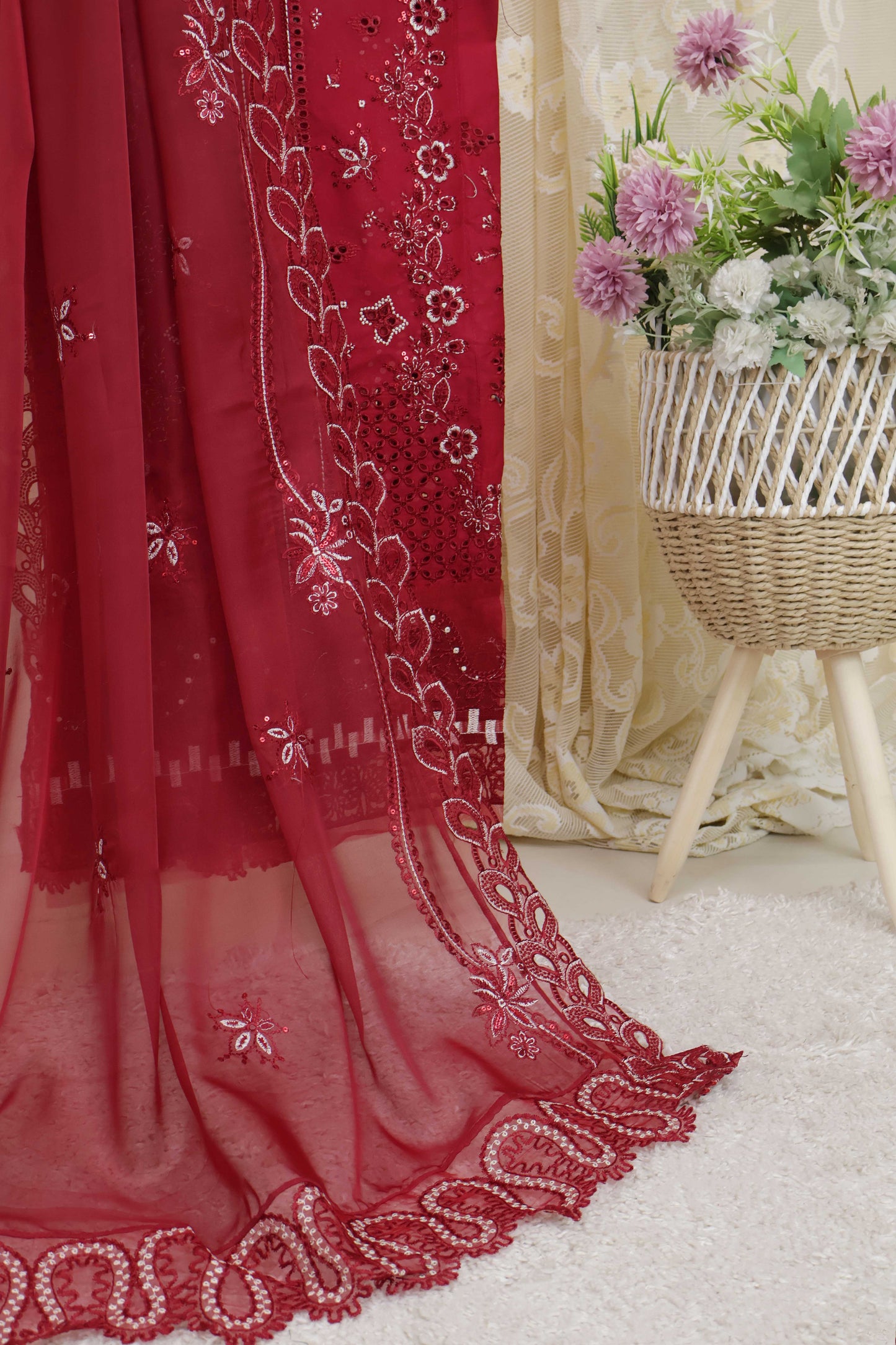 Luxury Lawn Embroidered Suit ELHA13