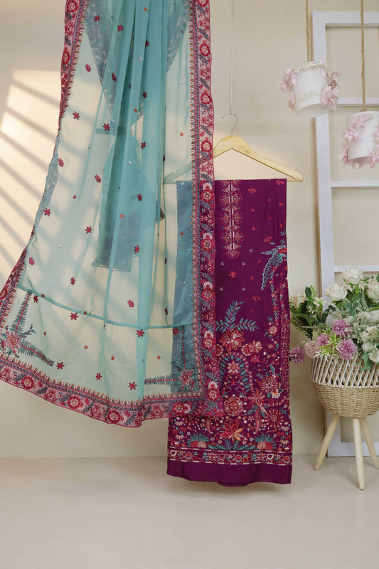 Luxury Lawn Embroidered Suit ELHA43