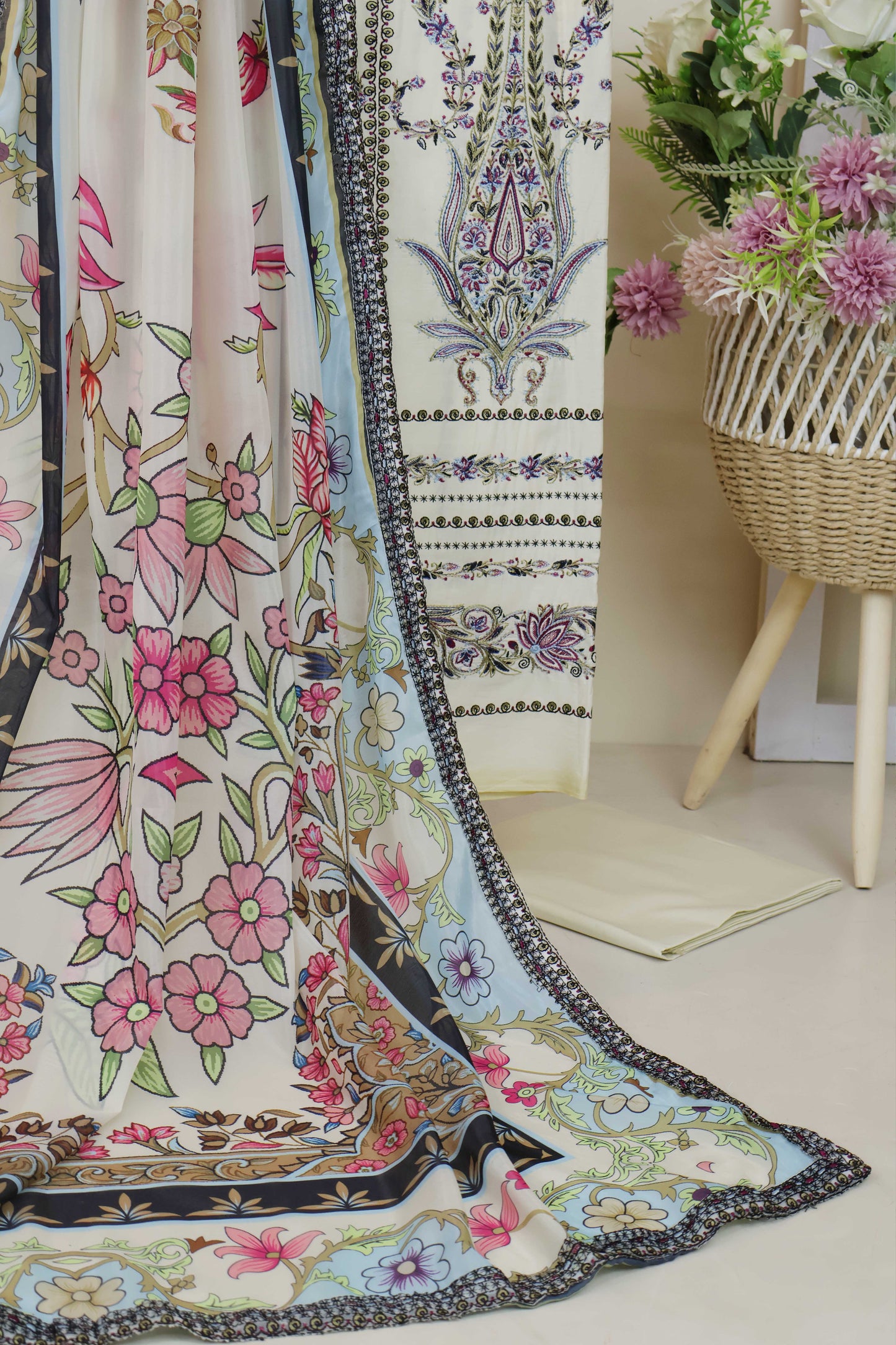 Luxury Lawn Embroidered Suit ELHA40