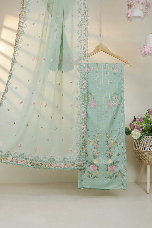 Luxury Lawn Embroidered Suit ELHA46