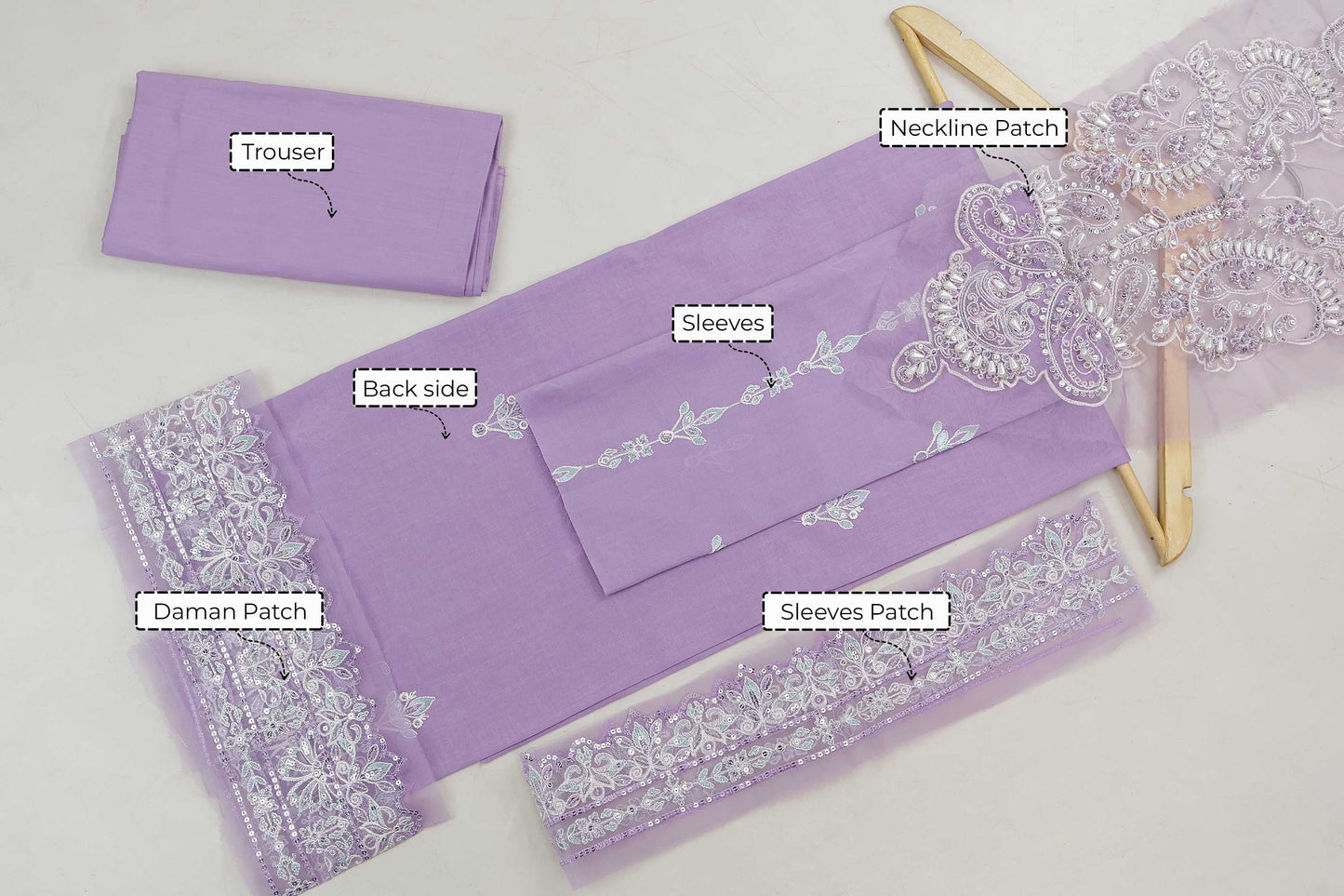 Luxury Lawn Embroidered Suit ELHA02