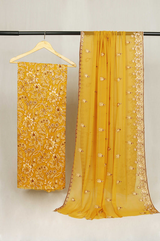 Fancy Embroidered Mustrad Chiffon 2pc Suit  FSC02