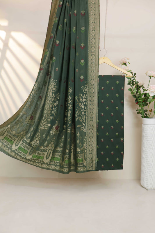 3Piece-Lawn Banarsi Jacquard Suit V5WR17