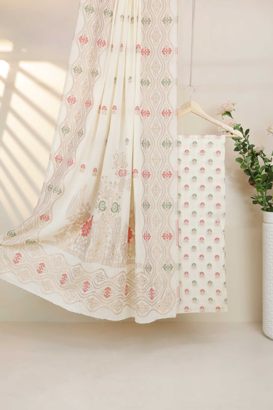 3Piece-Lawn Banarsi Jacquard Suit V5WR15