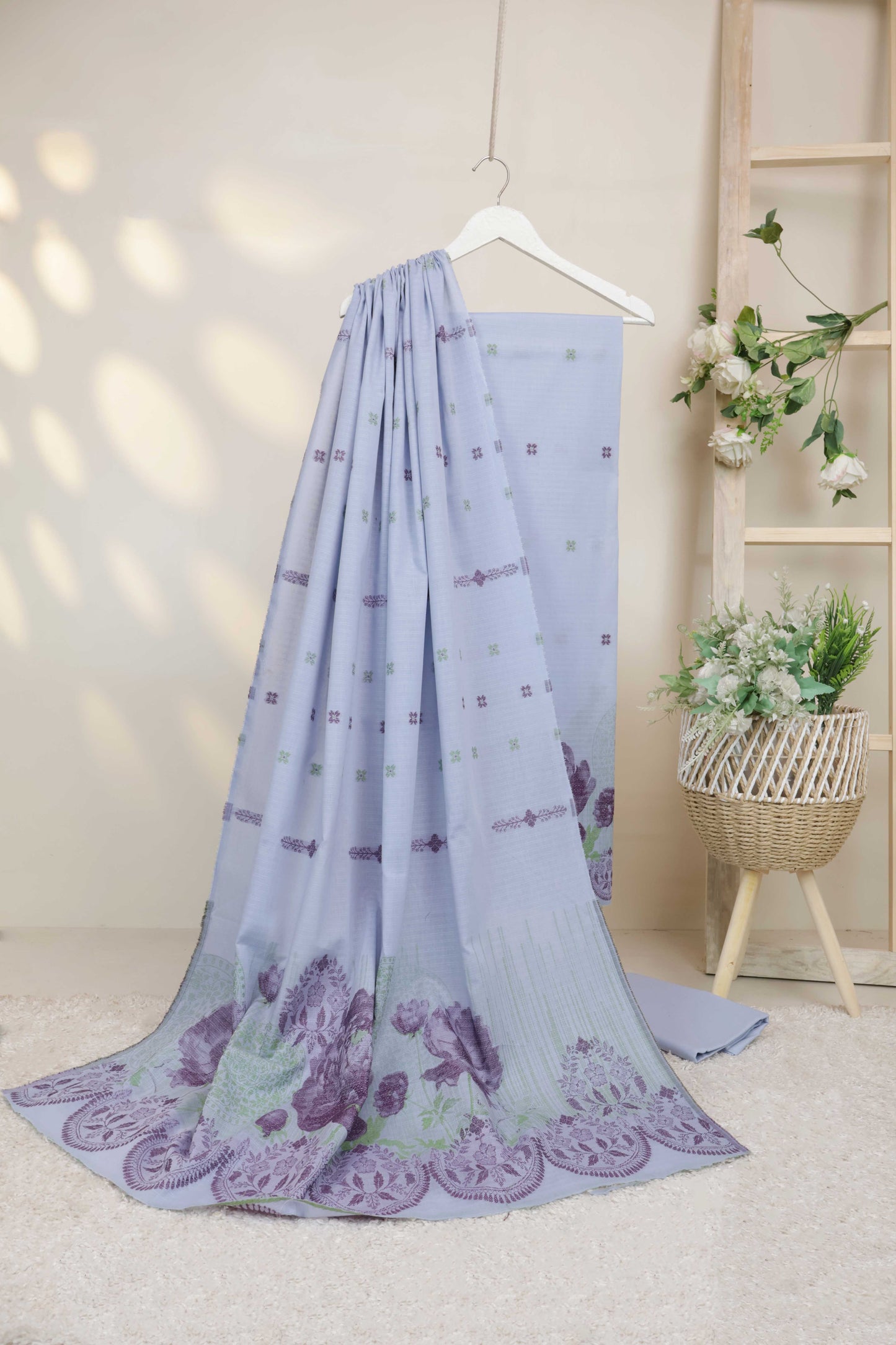 Lawn Jacquard Suit V5D01