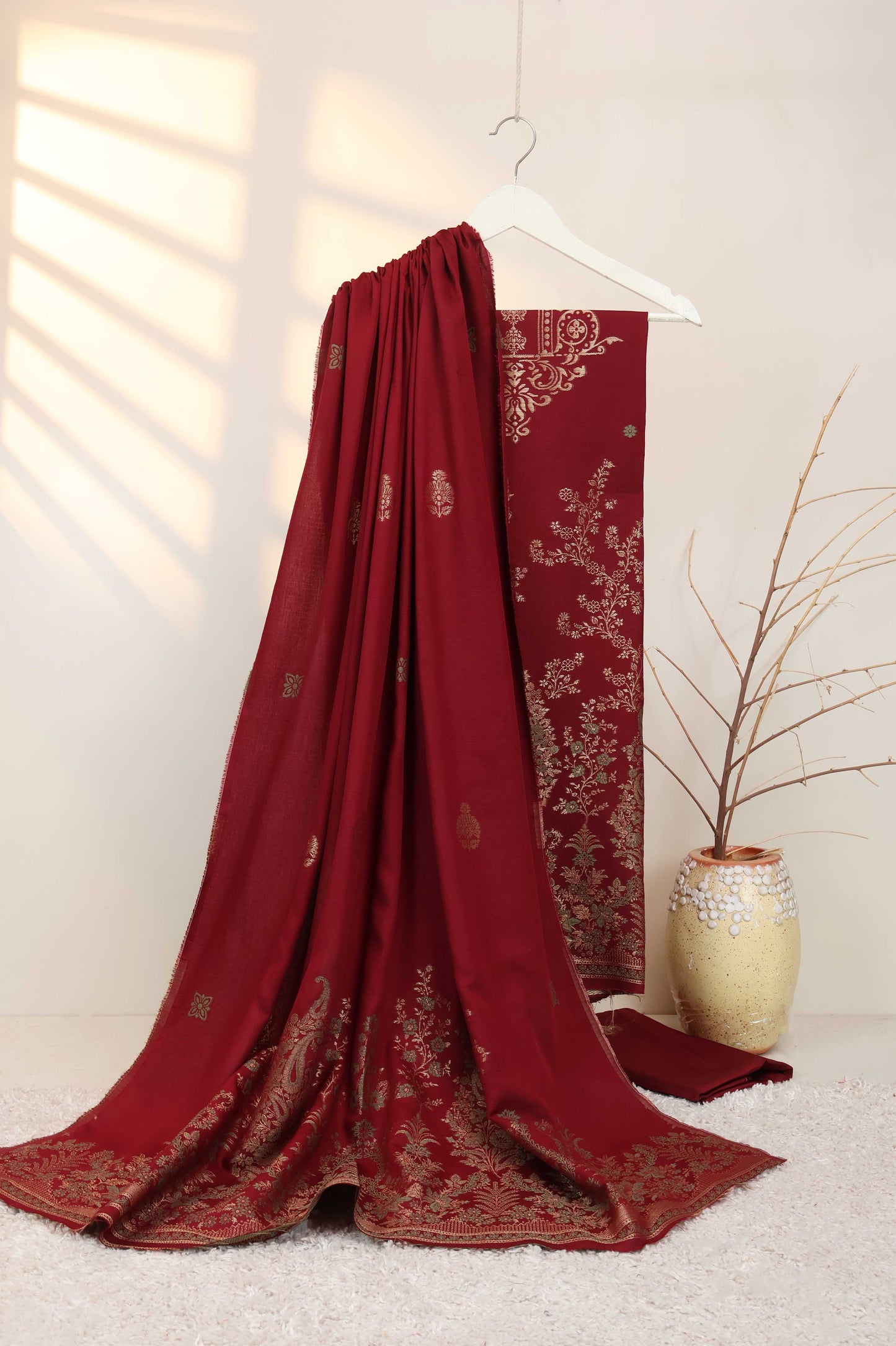 3Piece Linen Jacquard Suit W3PE21