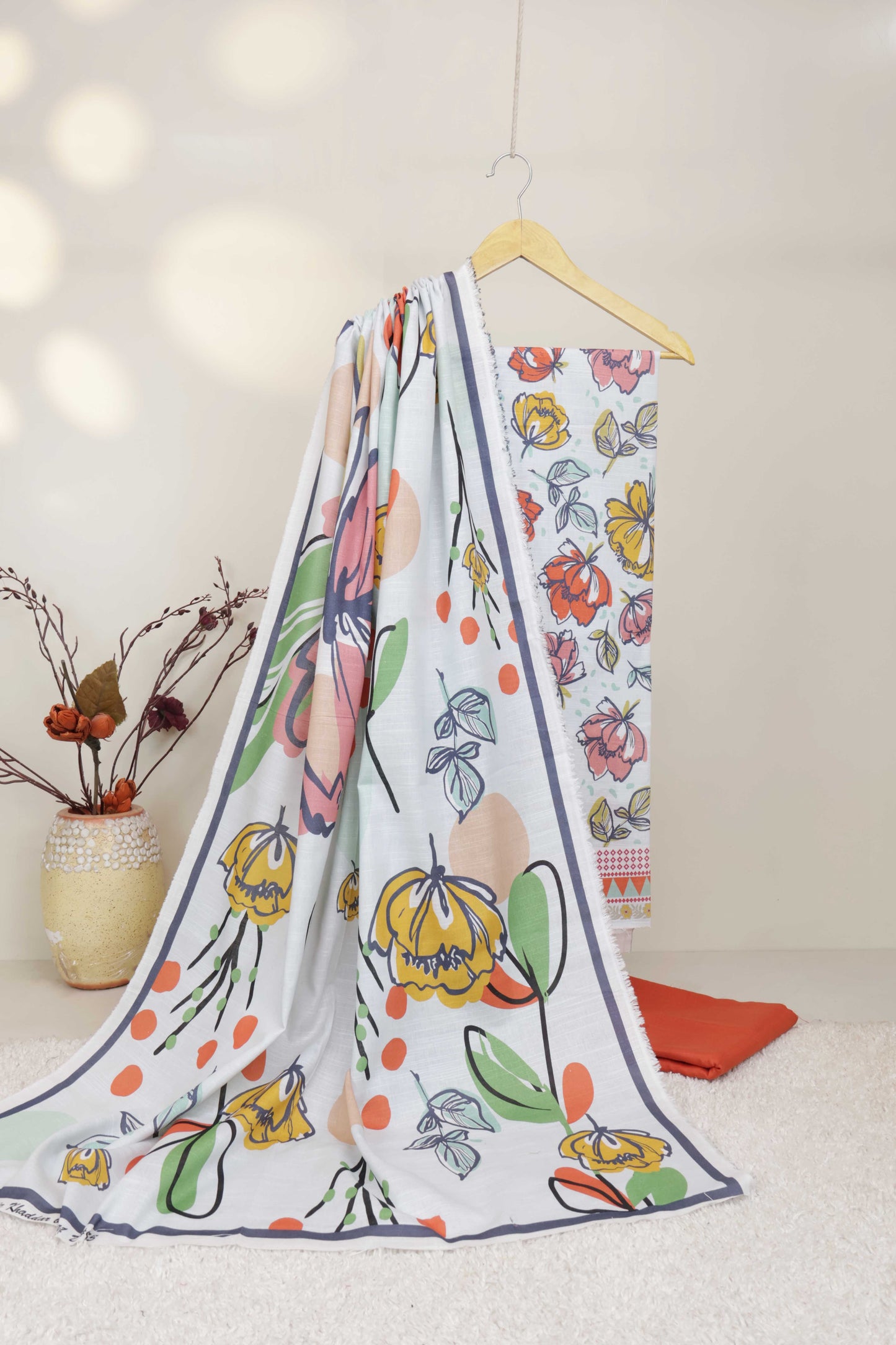 3Piece – Printed Khaddar Suit CK455