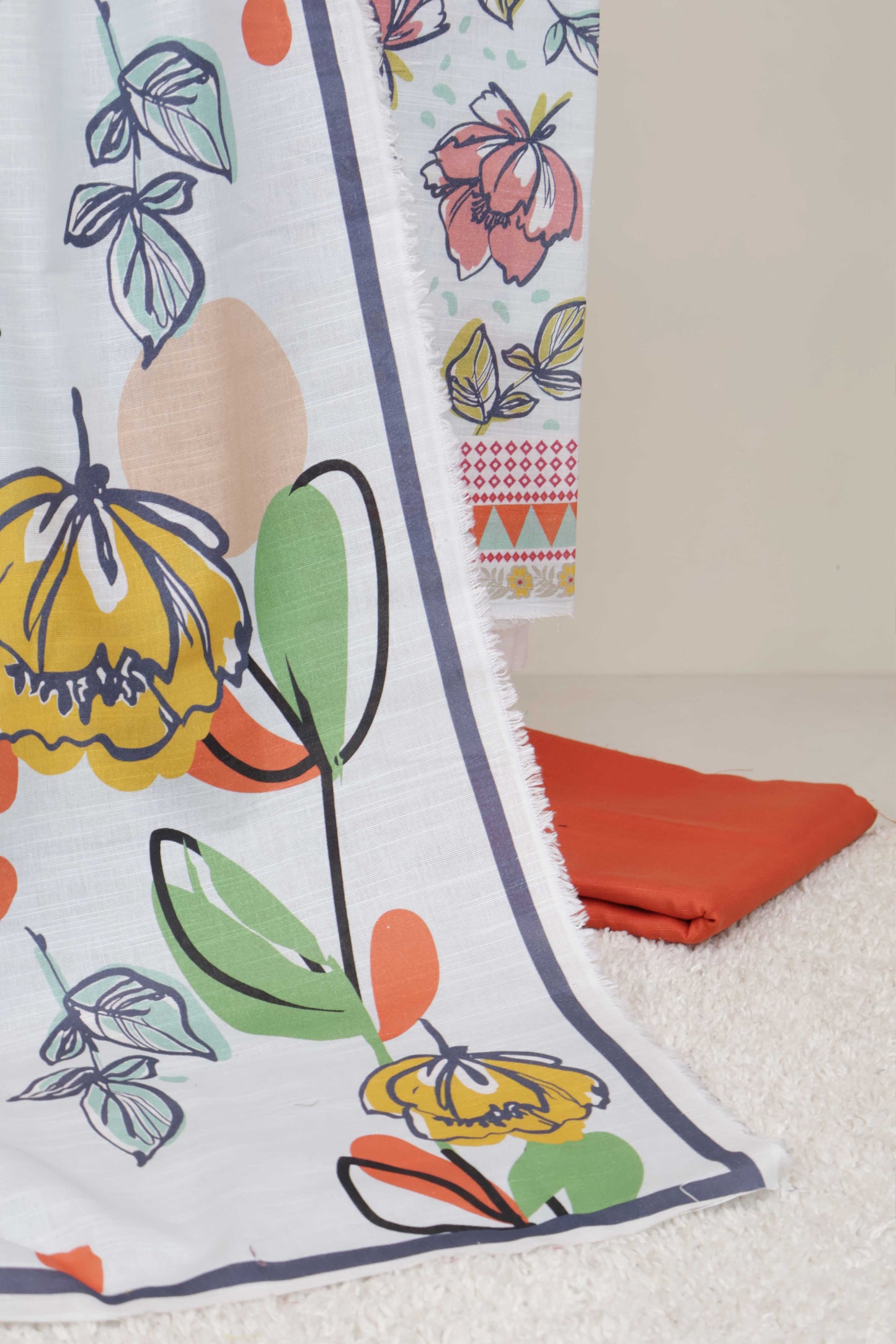 3Piece – Printed Khaddar Suit CK455