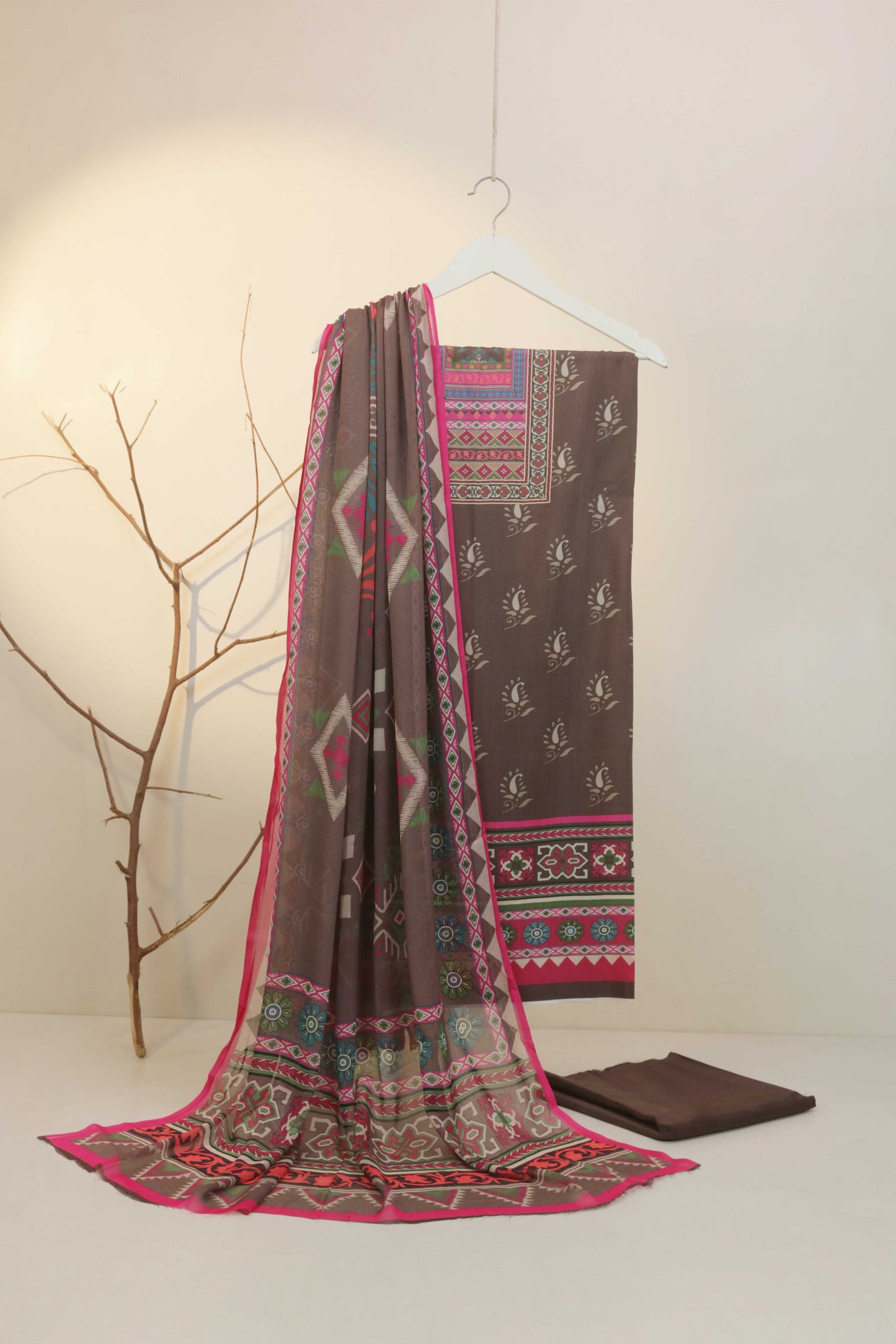 3Piece -Viscous Printed Suit VC20