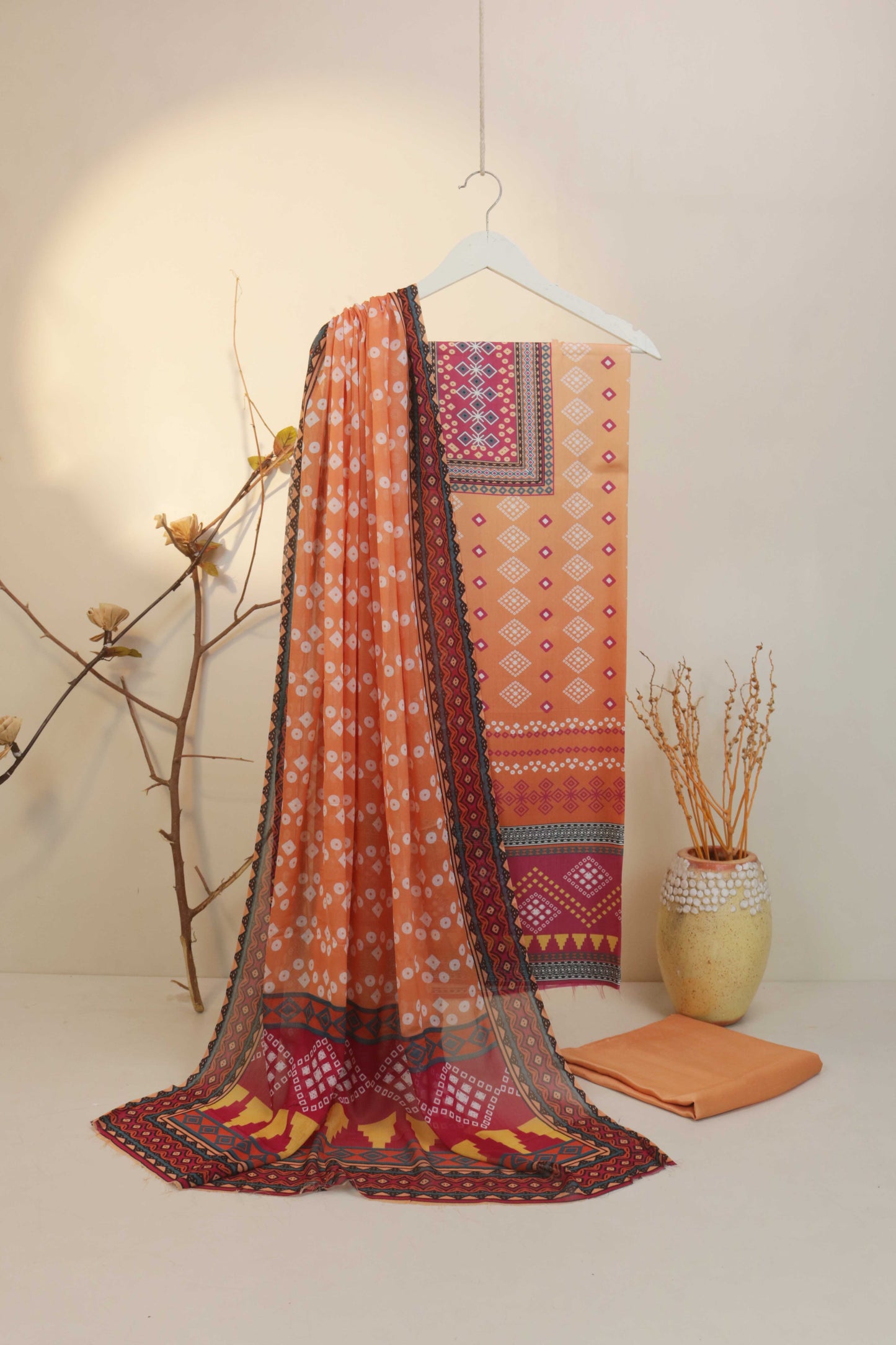 3Piece -Viscous Printed Suit VC07