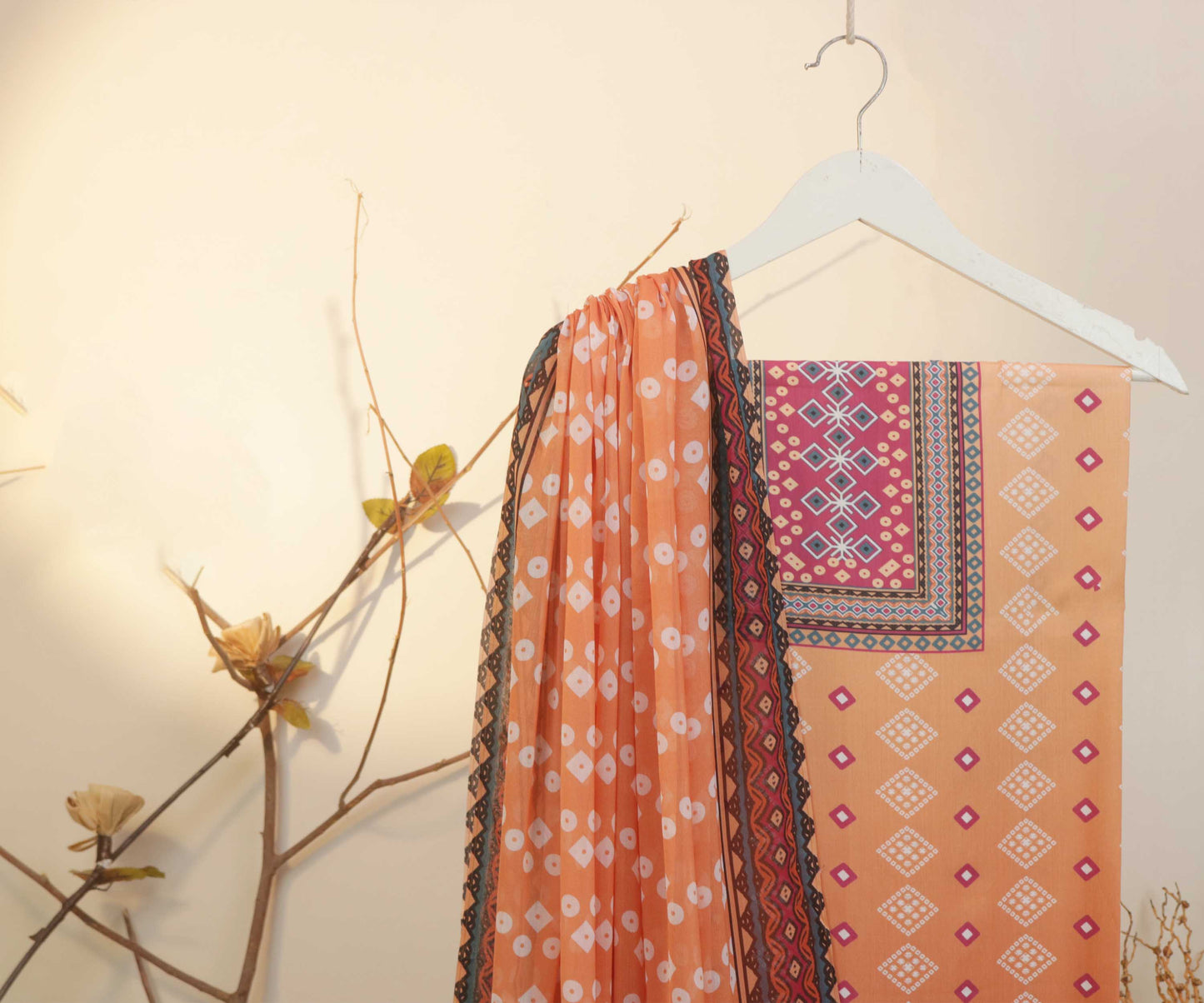 3Piece -Viscous Printed Suit VC07