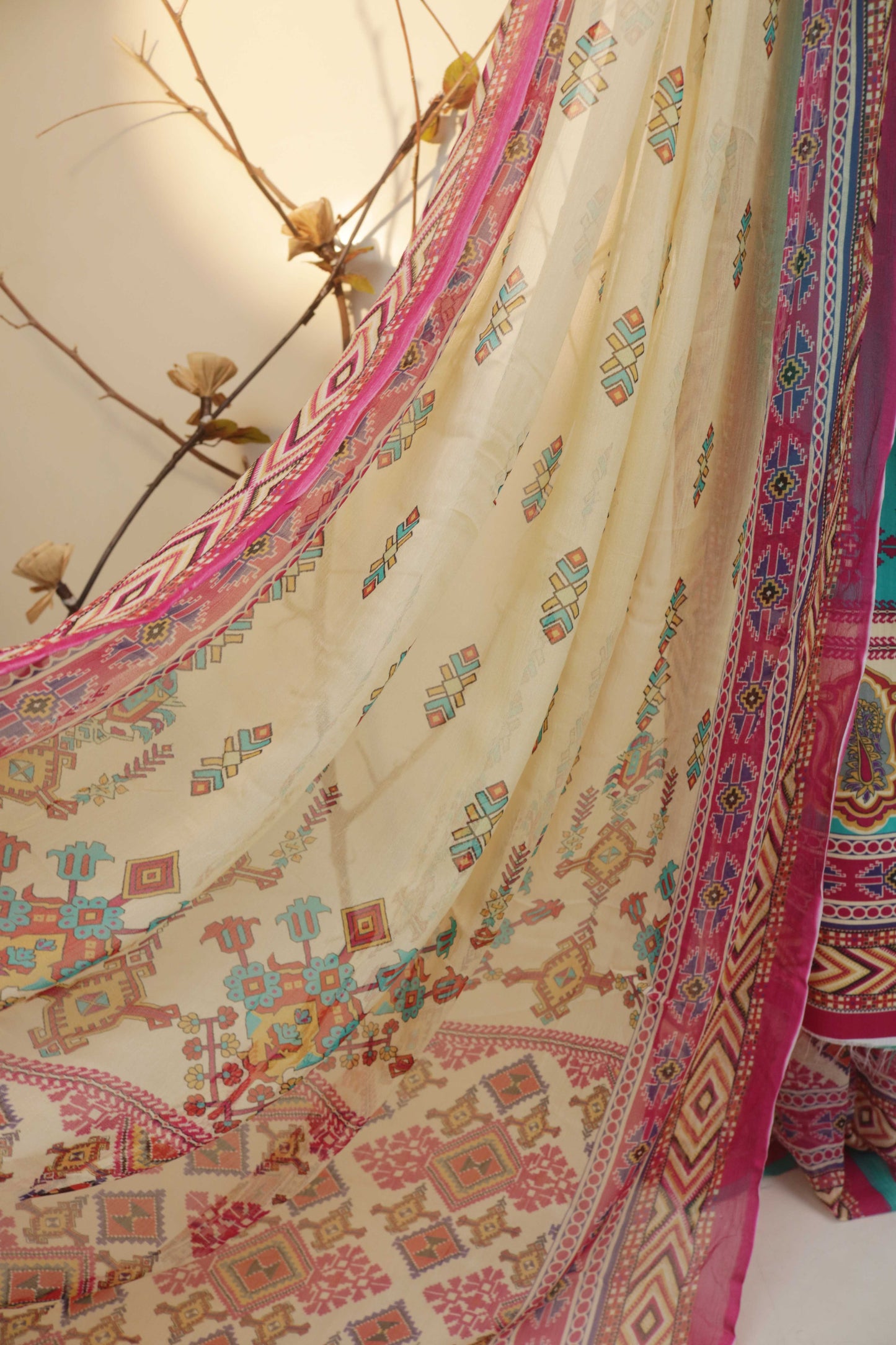 3Piece -Viscous Printed Suit VC16