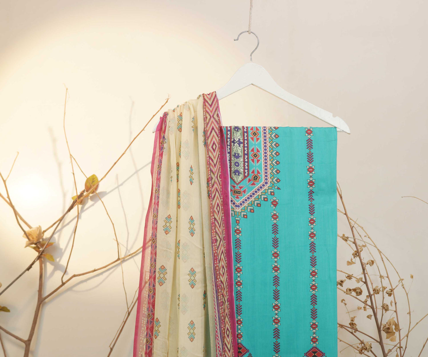 3Piece -Viscous Printed Suit VC16