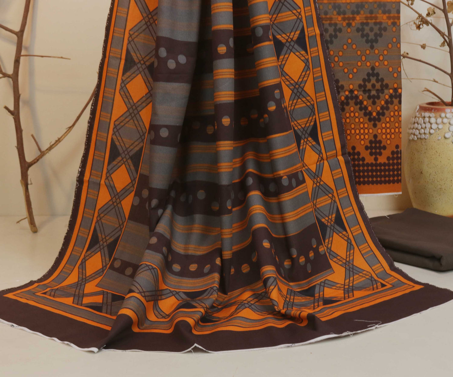 3Piece – Printed Khaddar Suit CK02