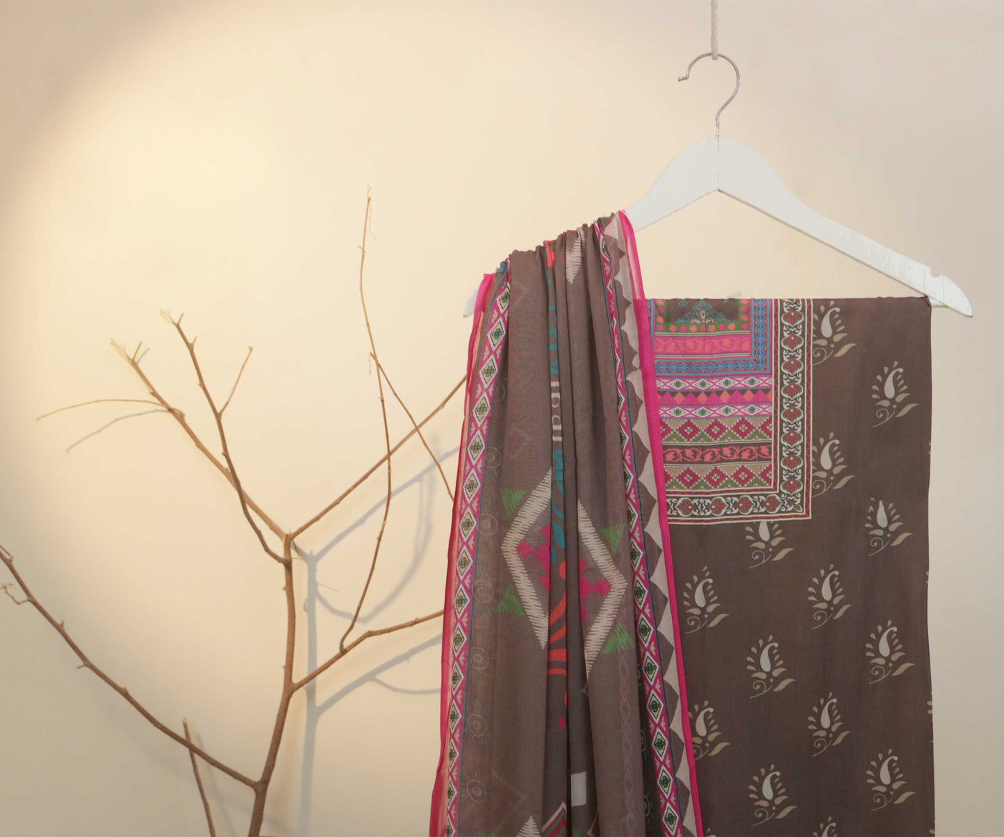 3Piece -Viscous Printed Suit VC20