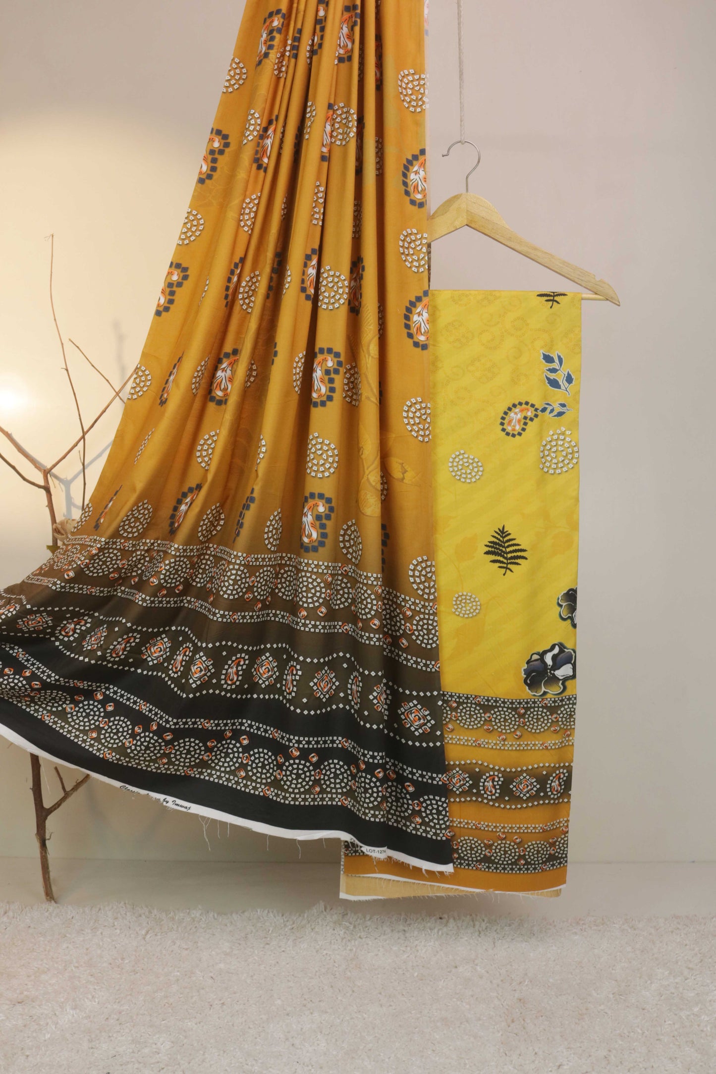 3Piece - Linen Printed Suit Classic ICLST11