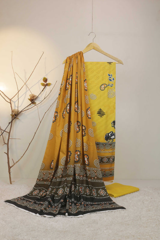 3Piece - Linen Printed Suit Classic ICLST11