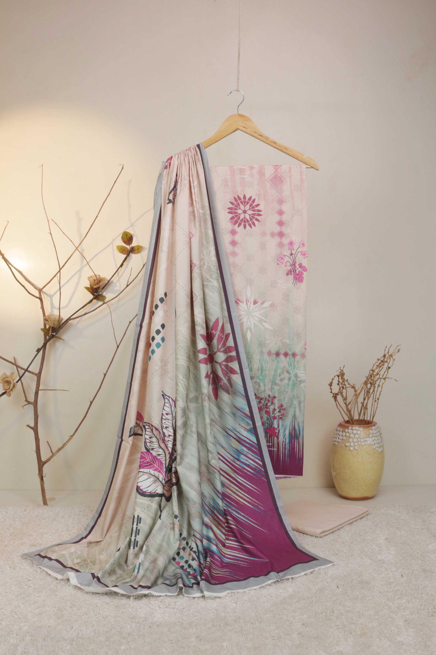 3Piece - Linen Printed Suit Classic ICLST10