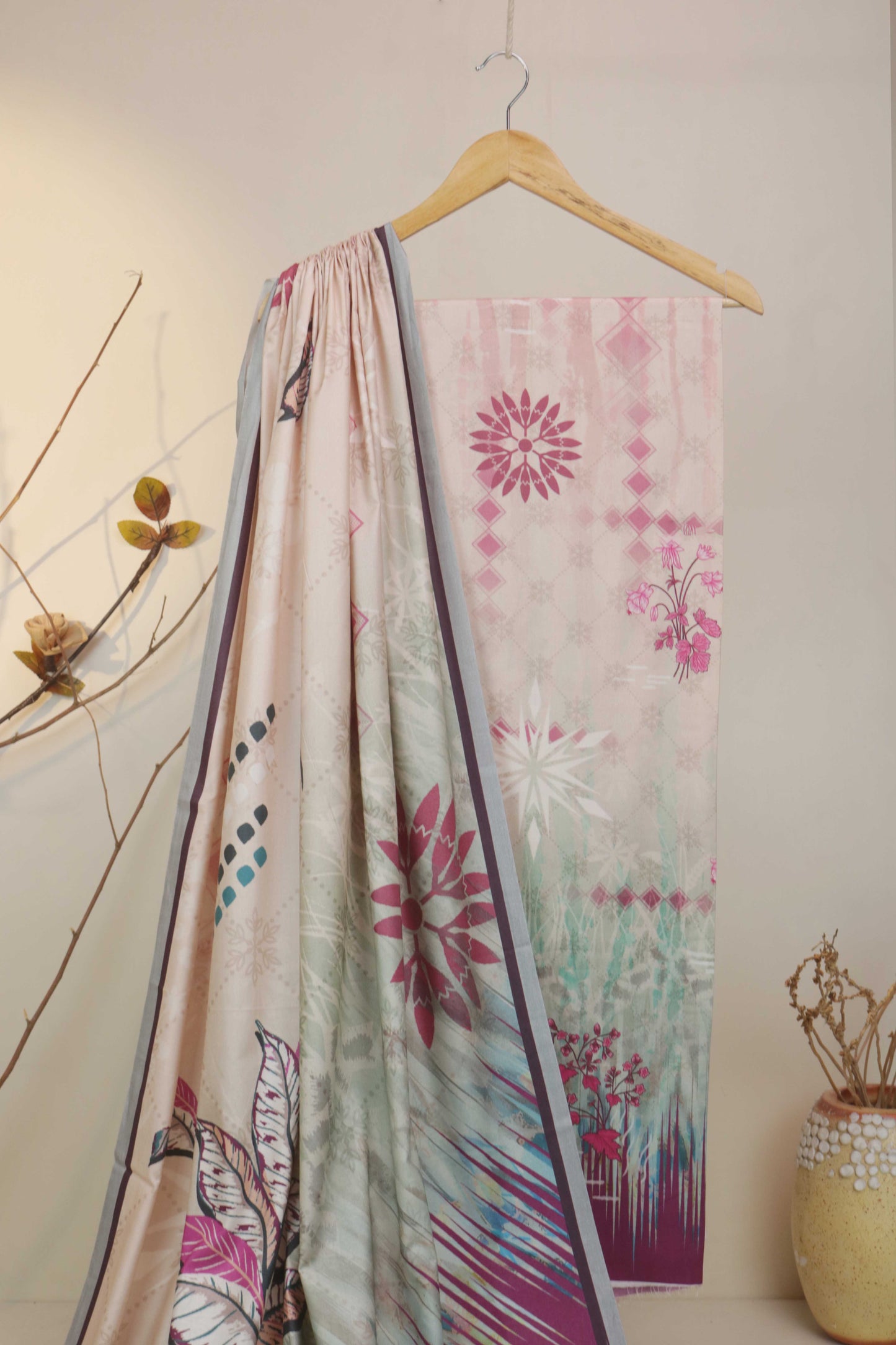 3Piece - Linen Printed Suit Classic ICLST10