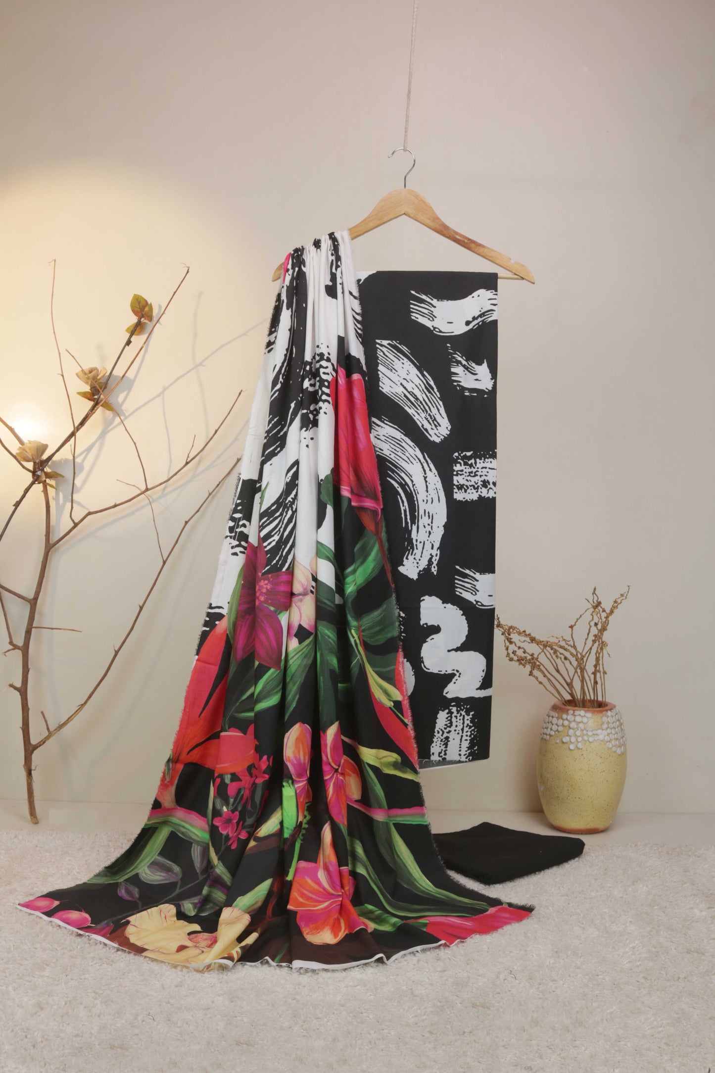 3Piece - Moonsoon  Linen Printed Suit MSST02