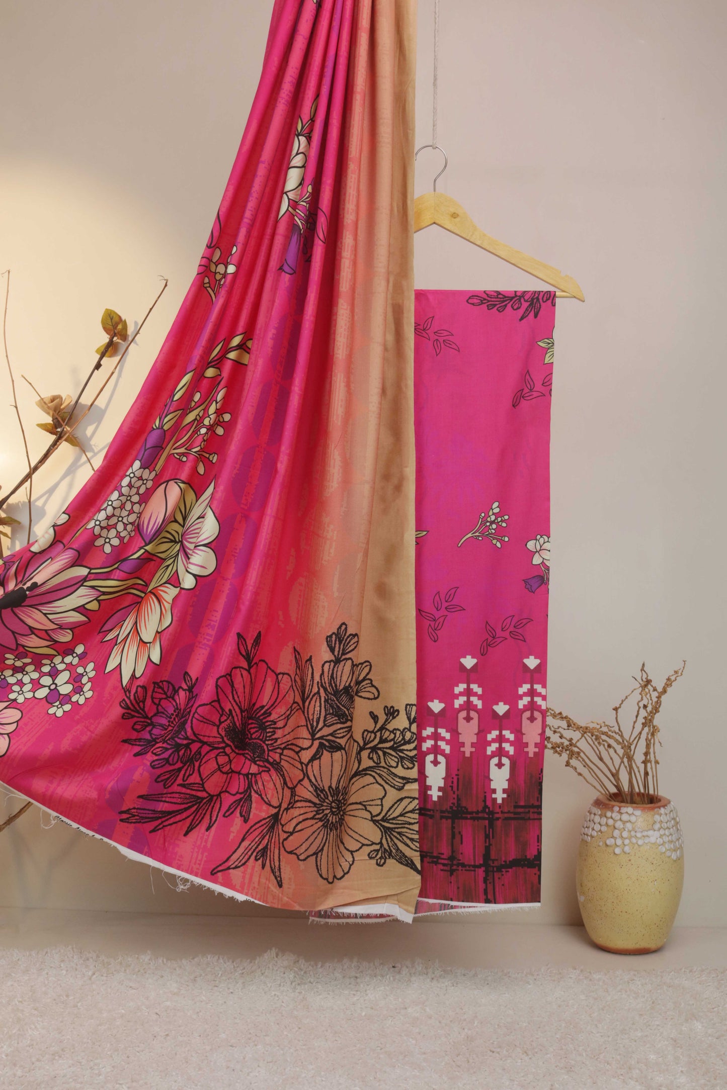 3Piece - Linen Printed Suit Classic ICLST02